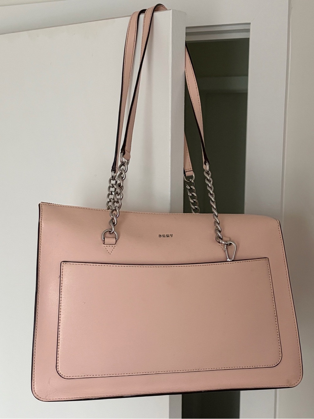 DKNY Blush Pink Chain-Handle Tote